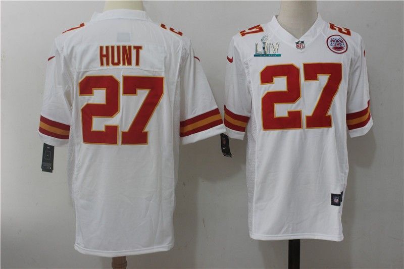 Kareem Hunt #27 Kansas City Chiefs 2020 Nfl White Jersey Jersey