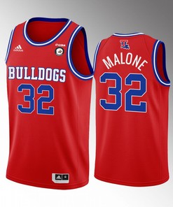 Karl Malone 32 Louisiana Tech Bulldogs Red Jersey College Basketball Retired Number