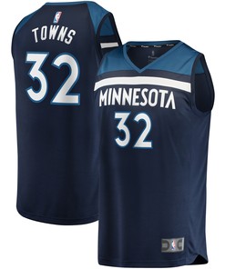 Karl-anthony Towns Minnesota Timberwolves Fanatics Branded Fast Break Replica Player Jersey - Icon Edition - Navy Nba