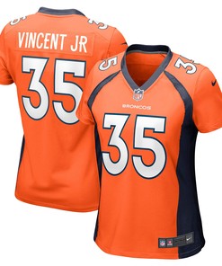 Kary Vincent Jr. Denver Broncos Womens Game Jersey - Orange Nfl