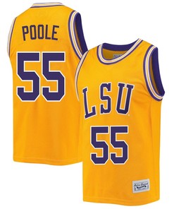 Kateri Poole 55 LSU Tigers 2023 NCAA Basketball Jersey Retro- Gold
