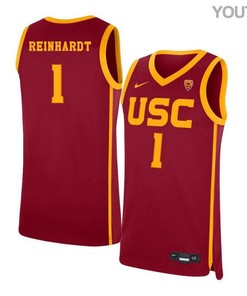 Katin Reinhardt 1 USC Trojans Elite Basketball Youth Jersey - Red