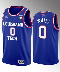Keaston Willis 0 Louisiana Tech Bulldogs Blue Jersey College Basketball Away