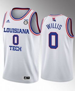Keaston Willis 0Louisiana Tech Bulldogs Home Uniform Jersey College Basketball White