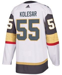 Keegan Kolesar 55 Vegas Golden Knights Stanley Cup 2023 Champions Patch Away Breakaway Men Jersey - White