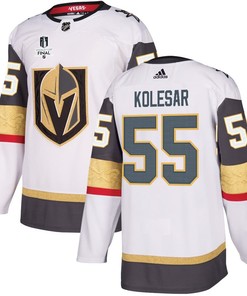 Keegan Kolesar 55 Vegas Golden Knights Stanley Cup 2023 Final Patch Away Breakaway Men Jersey - White