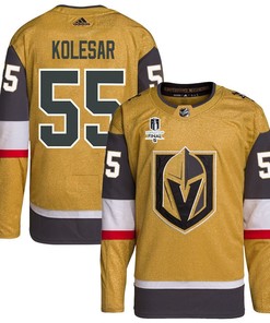 Keegan Kolesar 55 Vegas Golden Knights Stanley Cup 2023 Final Patch Home Breakaway Men Jersey - Gold