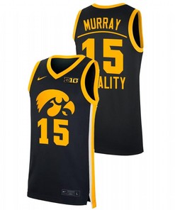 Keegan Murray 15 Iowa Hawkeyes 2022 Equality Big Ten Men Jersey - Black