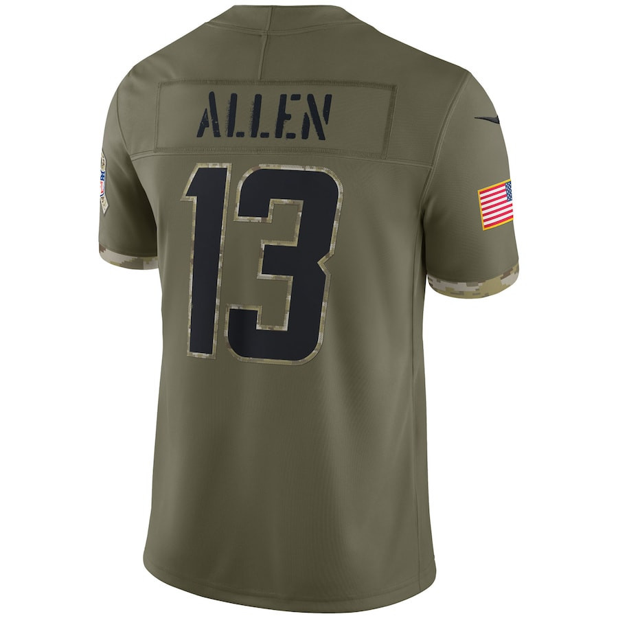 Keenan Allen Los Angeles Chargers 2022 Salute To Service Limited Jersey - Olive