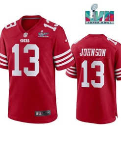 Keesean Johnson 13 San Francisco 49Ers Super Bowl LVII Men Game Jersey- Scarlet