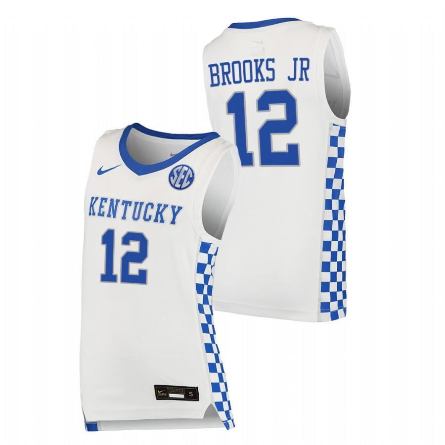 Keion Brooks Jr. 12 Kentucky Wildcats 2023 College Basketball Men Jersey - White