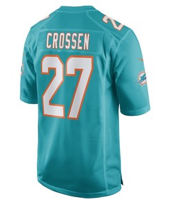 Keion Crossen Miami Dolphins Game Player Jersey - Aqua