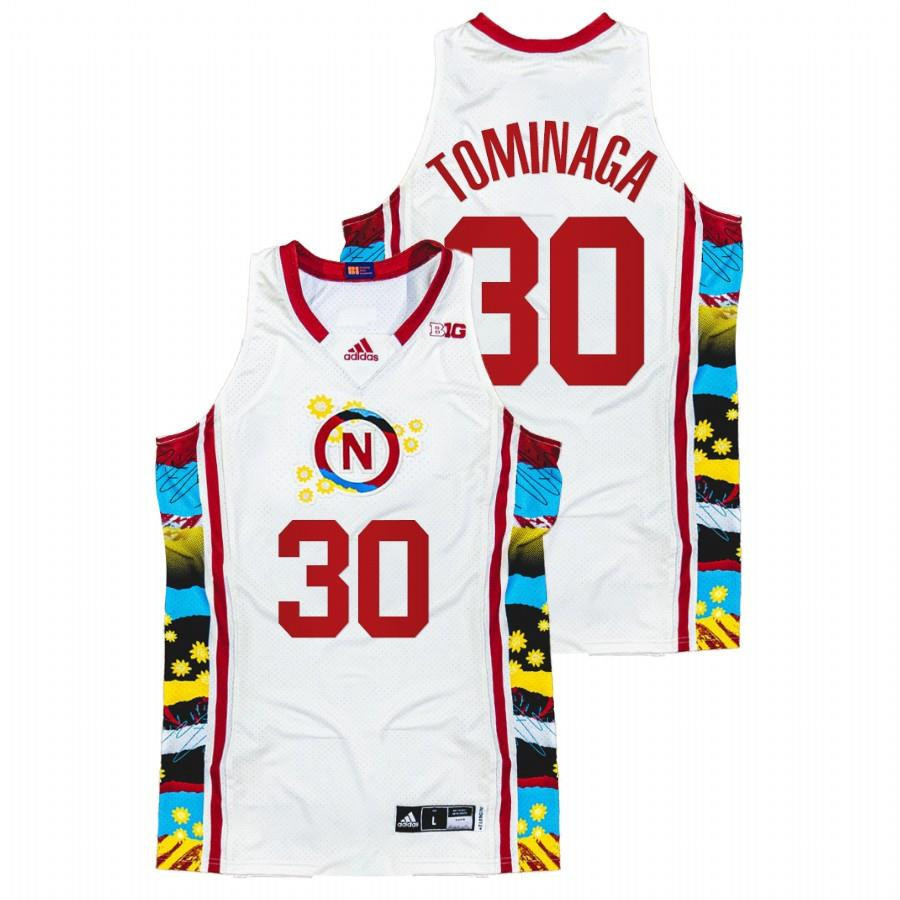 Keisei Tominaga 30 Nebraska Cornhuskers 2022 Honoring Black Excellence Sunflower BHM Men Jersey - White