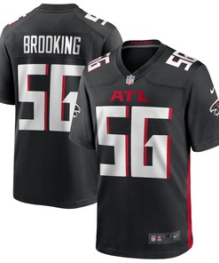 Keith Brooking Atlanta Falcons Game Retired Player Jersey - Black Nfl