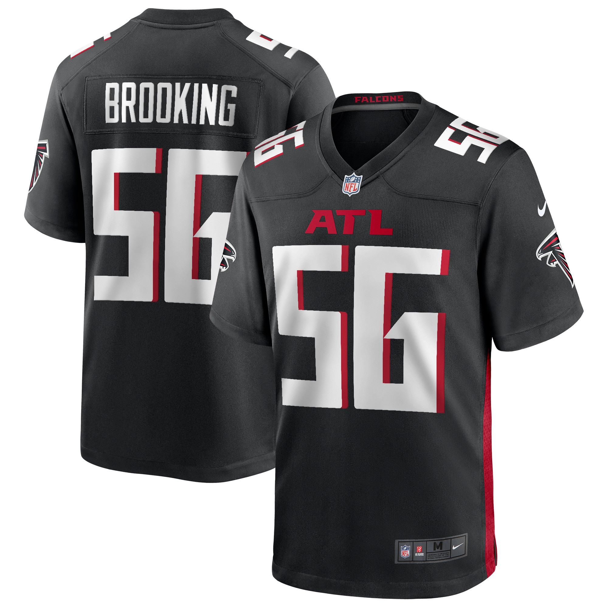 Keith Brooking Atlanta Falcons Game Retired Player Jersey - Black Nfl