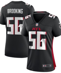 Keith Brooking Atlanta Falcons Womens Game Retired Player Jersey - Black Nfl