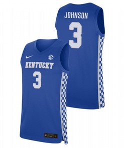 Keldon Johnson 3 Kentucky Wildcats College Basketball Away Men Jersey - Royal