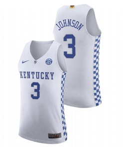 Keldon Johnson 3 Kentucky Wildcats College Basketball Home Men Jersey - White