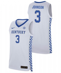 Keldon Johnson 3 Kentucky Wildcats College Basketball Jersey - White