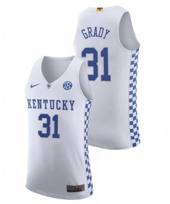 Kellan Grady 31 Kentucky Wildcats College Basketball 2023 Trade Men Jersey - White