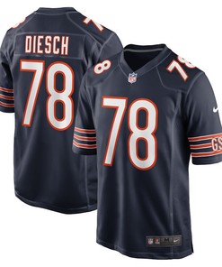 Kellen Diesch Chicago Bears Game Player Jersey - Navy