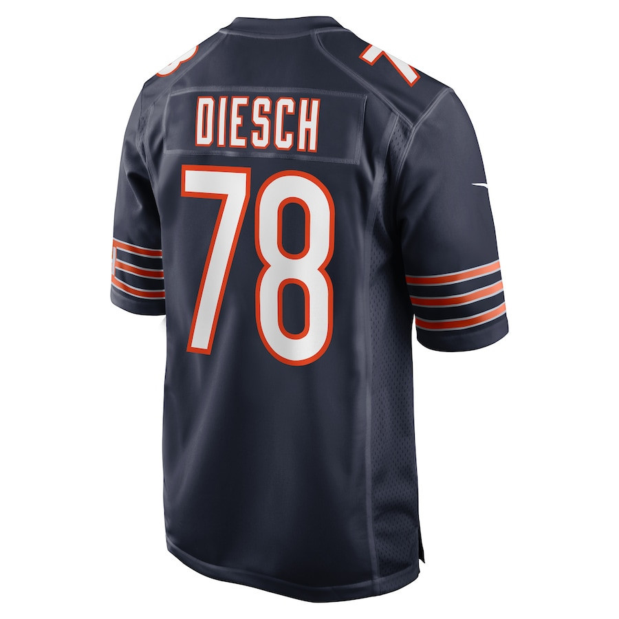 Kellen Diesch Chicago Bears Game Player Jersey - Navy