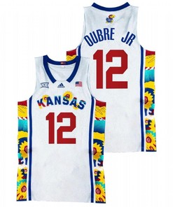 Kelly Oubre Jr. 12 Kansas Jayhawks Sunflower Showdown Basketball Men Jersey - White