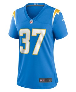 Kemon Hall 37 Los Angeles Chargers Women's Game Jersey - Powder Blue