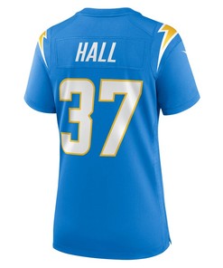Kemon Hall 37 Los Angeles Chargers Women's Game Jersey - Powder Blue