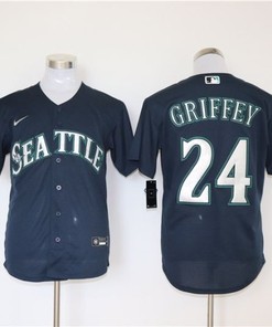Ken Griffey Jr #24 Seattle Mariners 2020 Mlb Black Jersey