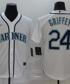 Ken Griffey Jr #24 Seattle Mariners 2020 Mlb White Jersey