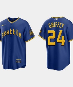 Ken Griffey Jr. 24 Seattle Mariners 2023 City Connect Game Jersey - Royal