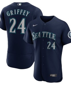 Ken Griffey Jr. 24 Seattle Mariners Alternate Player Elite Jersey - Navy