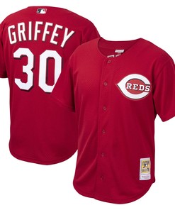 Ken Griffey Jr. Cincinnati Reds Mitchell & Ness Cooperstown Collection Batting Practice Jersey - Red Mlb