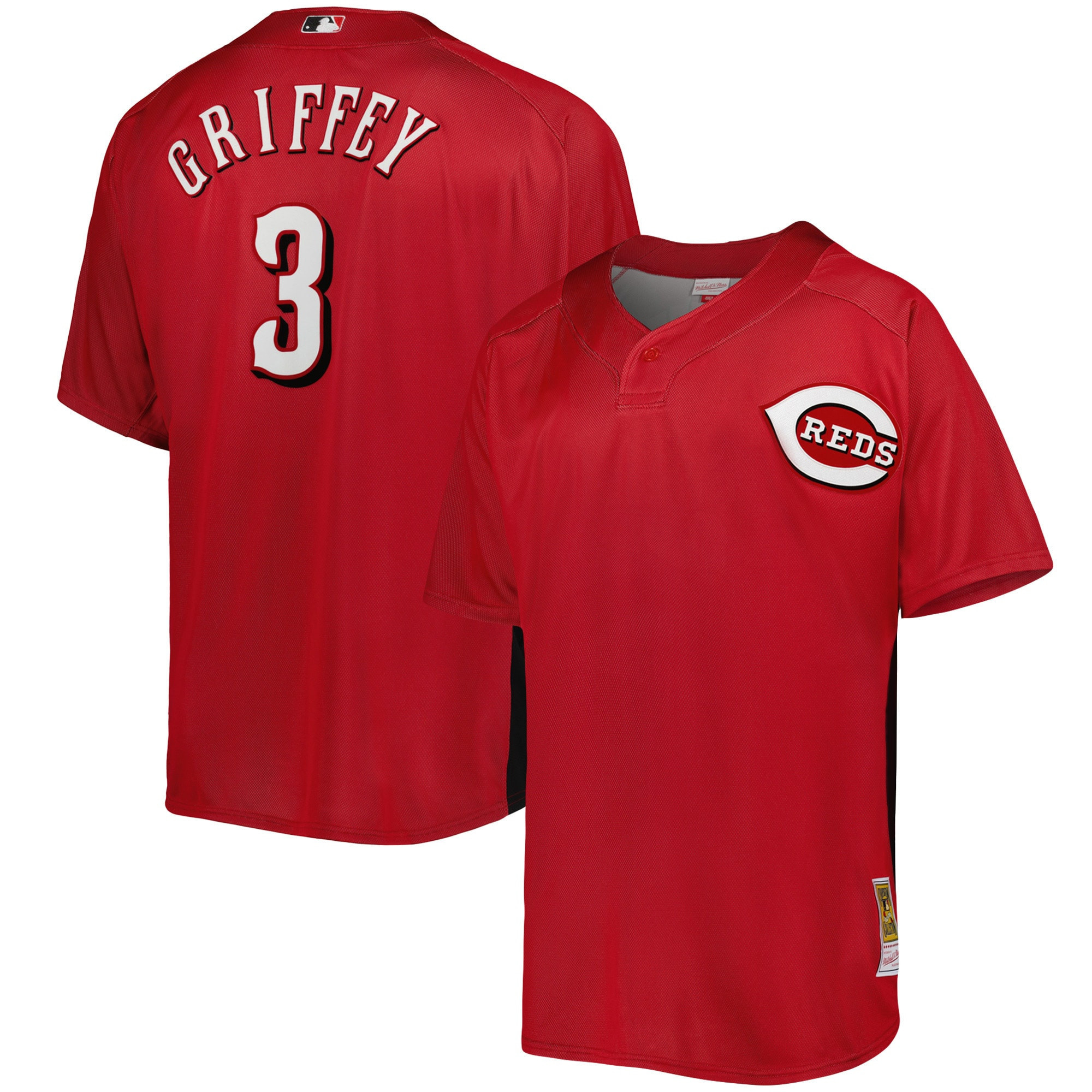Ken Griffey Jr. Cincinnati Reds Mitchell & Ness Cooperstown Collection Mesh Batting Practice Jersey - Red Mlb