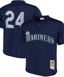 Ken Griffey Jr. Seattle Mariners Mitchell & Ness Cooperstown Collection Mesh Batting Practice Jersey - Navy Mlb