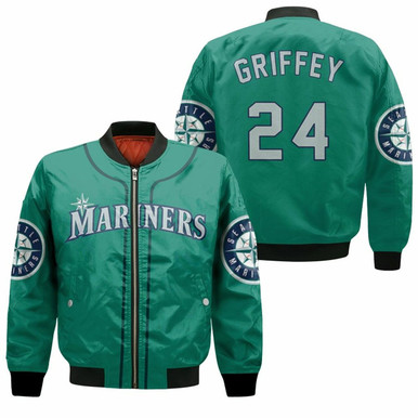Ken Griffey Jr Seattle Mariners Northwest Green 2019 Jersey Inspired Bomber Jacket Model 3046