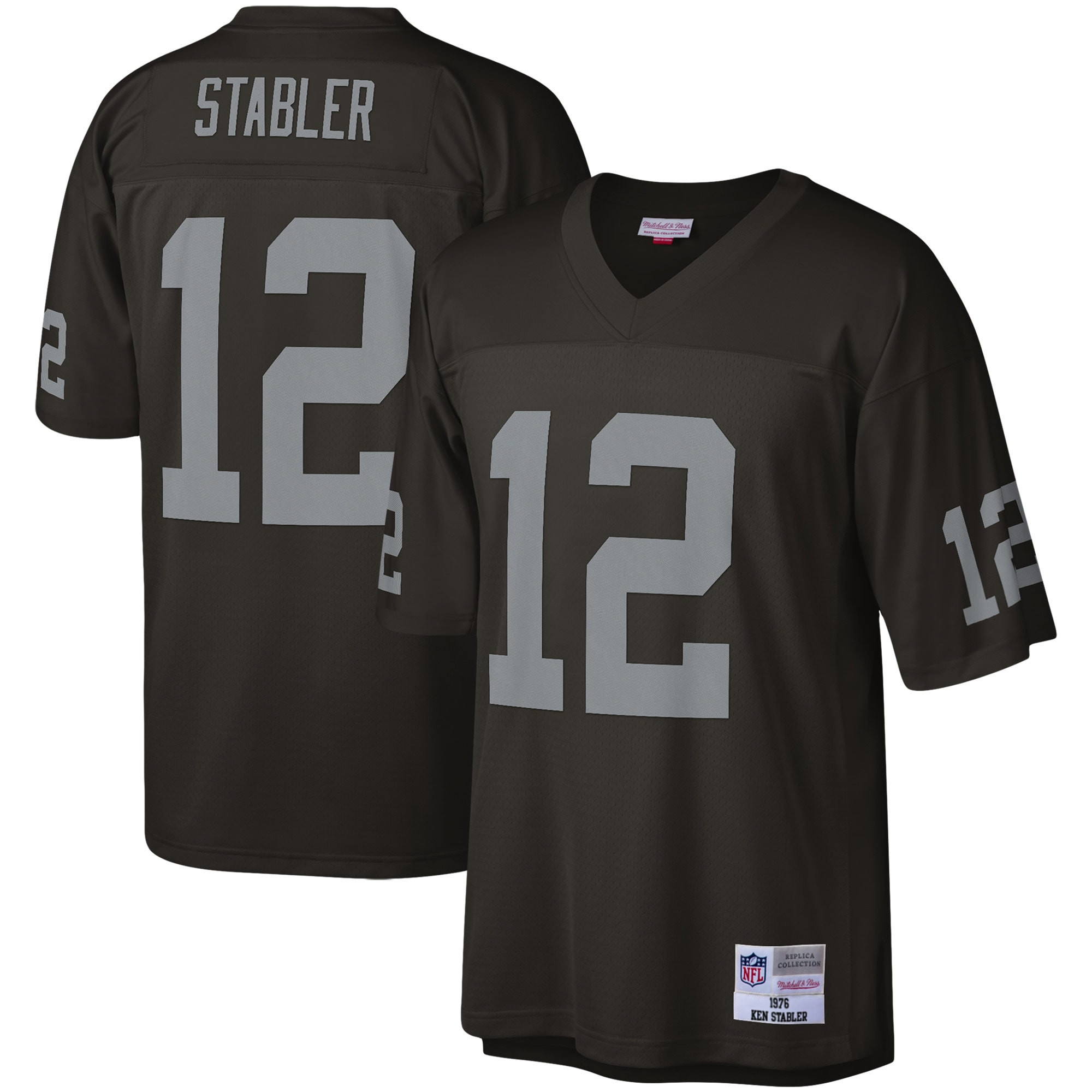 Ken Stabler Las Vegas Raiders Mitchell & Ness Legacy Replica Jersey - Black Nfl