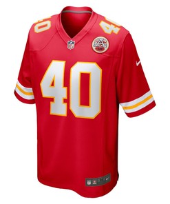 Kendall Blanton 40 Kansas City Chiefs Home Game Player Jersey - Red