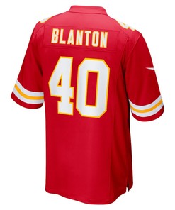 Kendall Blanton 40 Kansas City Chiefs Home Game Player Jersey - Red