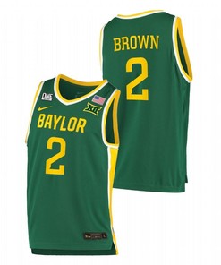 Kendall Brown 2 Baylor Bears 2023 College Basketball Men Jersey - Green