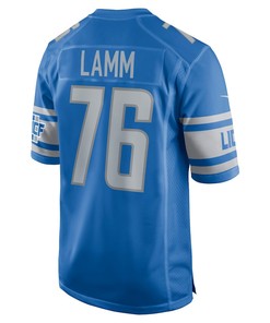 Kendall Lamm 76 Detroit Lions Player Game Jersey - Blue