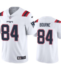 Kendrick Bourne 84 New England Patriots White Vapor Limited Jersey