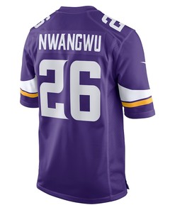 Kene Nwangwu 26 Minnesota Vikings Game Jersey - Purple