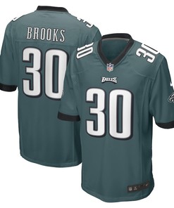 Kennedy Brooks Philadelphia Eagles Game Player Jersey - Midnight Green