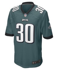 Kennedy Brooks Philadelphia Eagles Game Player Jersey - Midnight Green