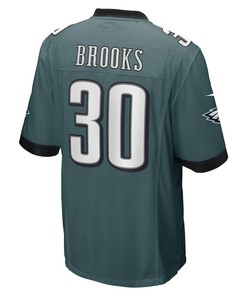Kennedy Brooks Philadelphia Eagles Game Player Jersey - Midnight Green