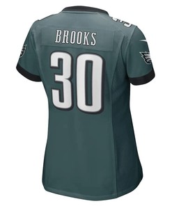 Kennedy Brooks Philadelphia Eagles Women's Game Player Jersey - Midnight Green