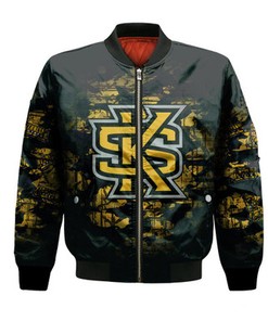 Kennesaw State Owls Bomber Jacket Camouflage Vintage  - NCAA