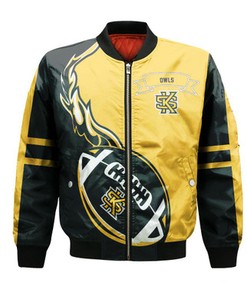Kennesaw State Owls Bomber Jacket Flame Ball - NCAA